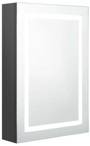szürke LED-es tükrös fürdőszobaszekrény 50 x 13 x 70 cm