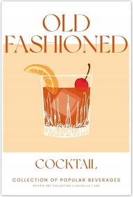 Poszterek 40x60 Drink Old Fashioned Alkoholos koktél