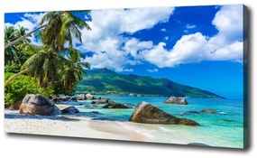 Vászon nyomtatás Seychelles strand oc-98176668