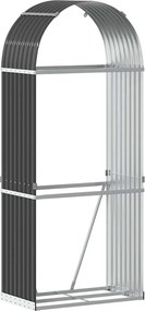 vidaXL antracit színű horganyzott acél fatörzstartó 80 x 45 x 190 cm