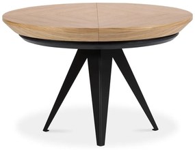 Magnus bővíthető étkezőasztal fekete fémlábakkal, ø 120 cm - Windsor &amp; Co Sofas