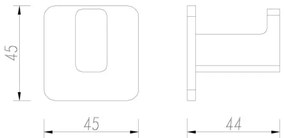OMNIRES NL80115BL - Fali kampó NELSON matt fekete