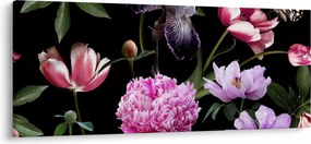 Kép - Virágok illusztrációja (120x50 cm)