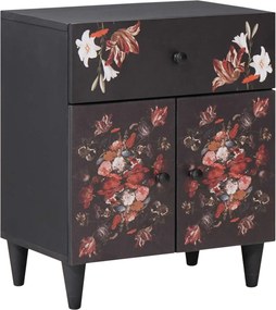 vidaXL Éjjeli asztal fiókkal Sokszínű 50 x 33 x 60 cm Tömör Mangófát