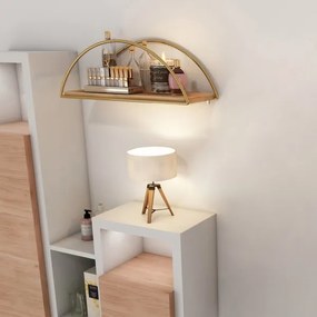 Fali polc 45x18 cm tölgy/arany