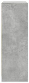 betonszürke szerelt fa tálalószekrény LED-del 77 x 34 x 100 cm
