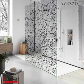 AREZZO premium üvegfal FORIO Grey Glass Black 1200x2000
