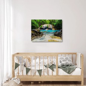 Vízesések képe (üvegen) (70x50 cm)