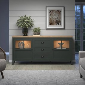 Stanton ablakos szekrény sötétzöld