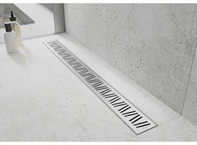 Mexen Lapos rozsdamentes acél zuhanyfolyó 90 cm minta M22, 1029090-15
