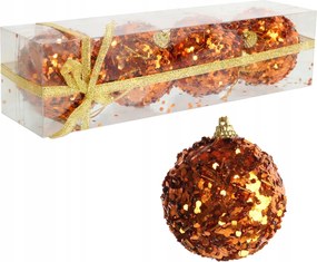 4 db-os hungarocell flitteres narancs gömb szett