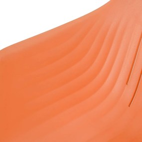 Ballena műanyag kerti szék fém lábbal, narancssárga
