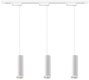 Elegáns kábeles függeszték a PIPE sínrendszerhez 3xGU10/10W/230V fehér