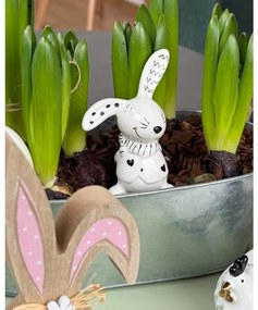 Kerámia nyuszi BUNNY BACK 10 cm fehér