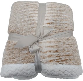 Bézs színű báránybőr takaró, 150 x 200 cm