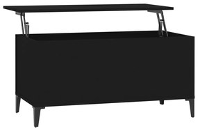 Fekete szerelt fa dohányzóasztal 90x44,5x45 cm