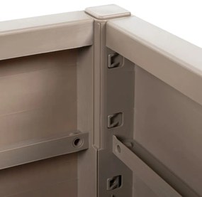 vidaXL világosbarna polipropilén kerti ültetőláda 80 x 36 x 35 cm