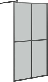 vidaXL sötét edzett üveg zuhanyfal küszöb nélküli zuhanyhoz 100x195cm