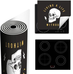 Tűzhelyvédő Szőnyeg Több Helyet Biztosít 60x52 sötét koponya