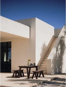 Sötétbarna tömörfa kerti pad Navo – noo.ma