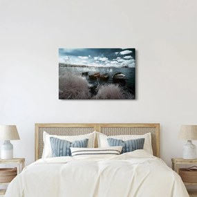 Kép - Fa csónak a tón (90x60 cm)
