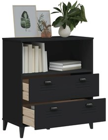 VIKEN fekete szerelt fa könyvszekrény 80 x 40 x 90 cm