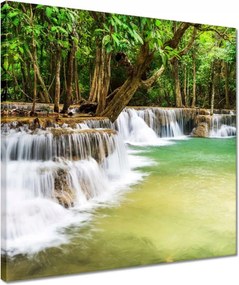 Vászonkép 40x40 Tájkép vízeséssel