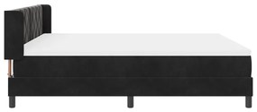 Boxspring Ágy MATRAC-kal Fekete 180x200 cm Bársony