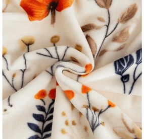 Mikroplüss pléd PAPAVA, krémszínű Méret: 200 x 220 cm