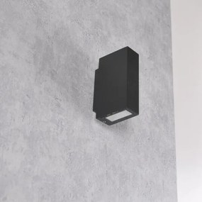 POLUX 319999 ORLEAN Modern Kültéri Fali Lámpa Fekete LED IP44