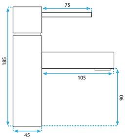 Rea TESS - mosdócsaptelep, arany, REA-B8865