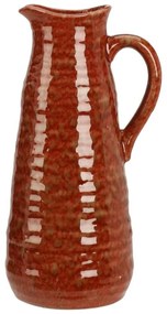 Busara kőagyag  váza/kancsó, 10,5 x 24 cm, piros