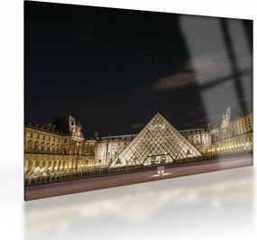 Kép - Louvre éjjel (üvegen) (70x50 cm)