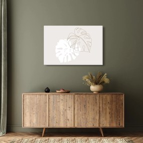 Kép - Line art monstera N⁰2 (90x60 cm)