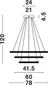 Függeszték Fekete NOVA LUCE 9481093
