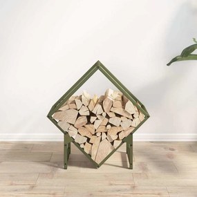 olívazöld hidegen hengerelt acél tűzifatároló 50x25x50 cm