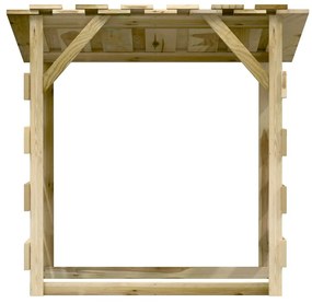 Impregnált fenyőfa pergola tetővel 100 x 90 x 100 cm