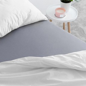 Goldea jersey körgumis lepedő - sötétszürke 200 x 220 cm