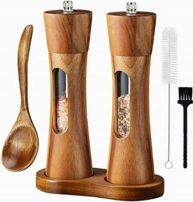 Só- És Borsdaráló Fa Daráló Fűszer Őrlő Kézi 2