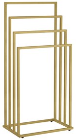 Törölközőtartó LINESTRO fémből 4 karral 93x45cm, arany
