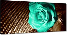 Vászonkép 180x90 Türkiz rózsa szépia