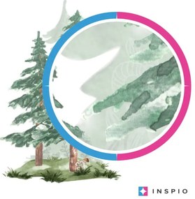 INSPIO Akvarell falmatrica - Tűlevelű fák
