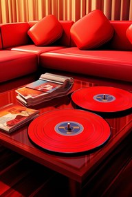 Poszter 68x101cm Piros Nappali Vibráció