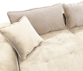 Ággyá alakítható, tárolós L-alakú sarokülőgarnitúra LAGOA, balos, bézs/barna