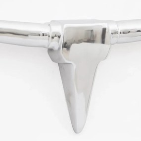 Falra szerelhető alumínium bika fej 100 cm ezüst szín