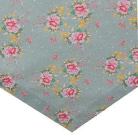 Vintage rózsás pamut asztalterítő 150x150 cm Cheerful Roses