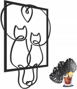 Faliképek áttört panelek Macskák hálószoba nappali dekoráció 58x99