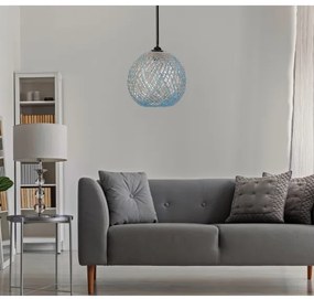 Csillár zsinóron JUTE 1xE27/60W/230V kék