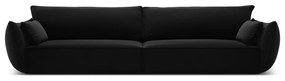 Fekete bársony kanapé 248 cm Vanda – Mazzini Sofas