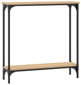 sonoma tölgy színű szerelt fa dohányzóasztal 75x22,5x75 cm